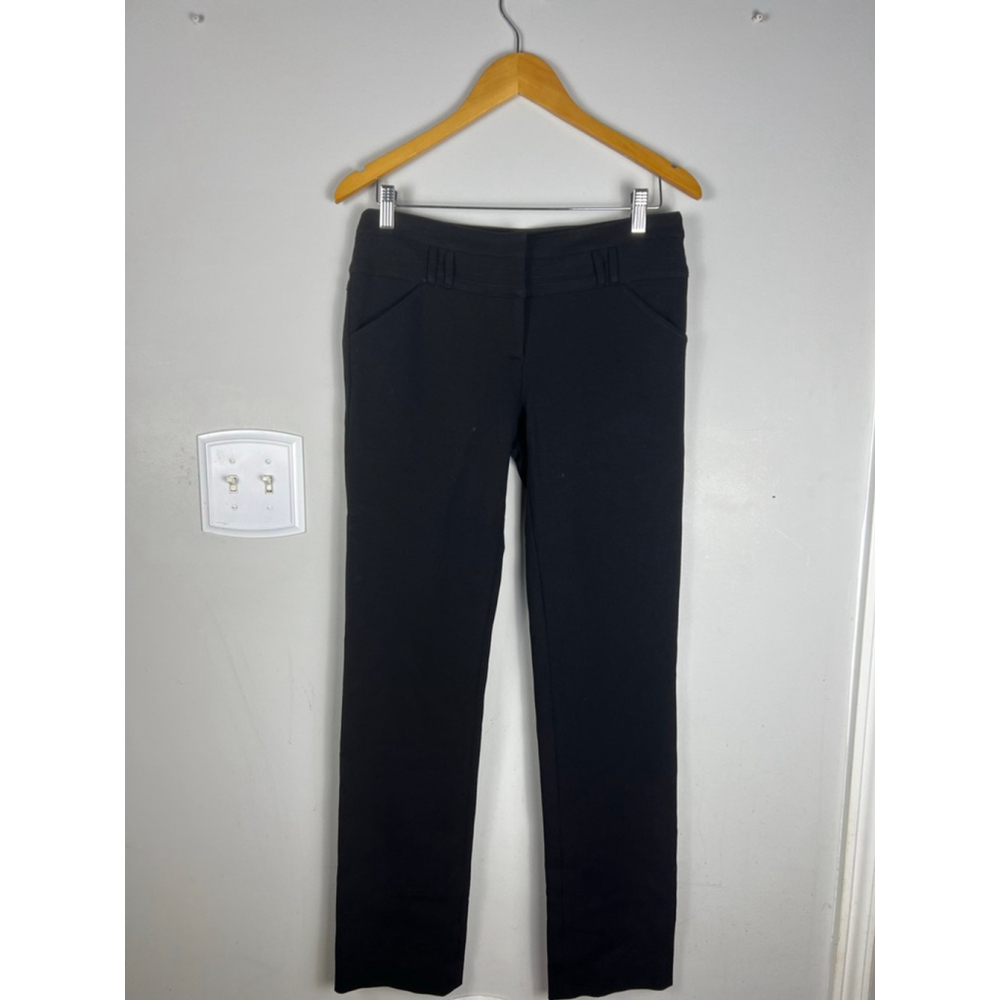 DVF Black Tailored Dress Pants Women Size 6 Stretch Work Slacks